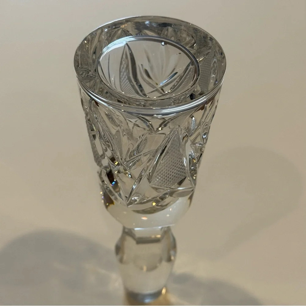 Vintage Bell shaped SOLID Crystal Glass Decanter STOPPER 5” long
